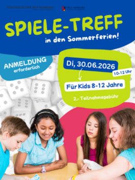 Spiele-Treff in der Sommerferien in der Stadtbiliothek