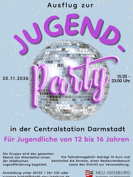 Ankündigung „Jump Up!“-Party in Darmstadt für Jugendliche 20. November