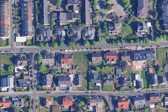 Luftbild Vollsperrung Buchenbusch ab dem 3. November 2025