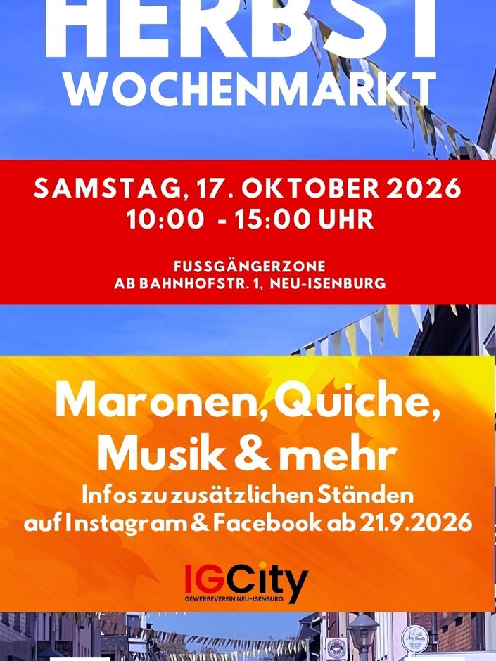 Flyer Herbst Wochenmarkt