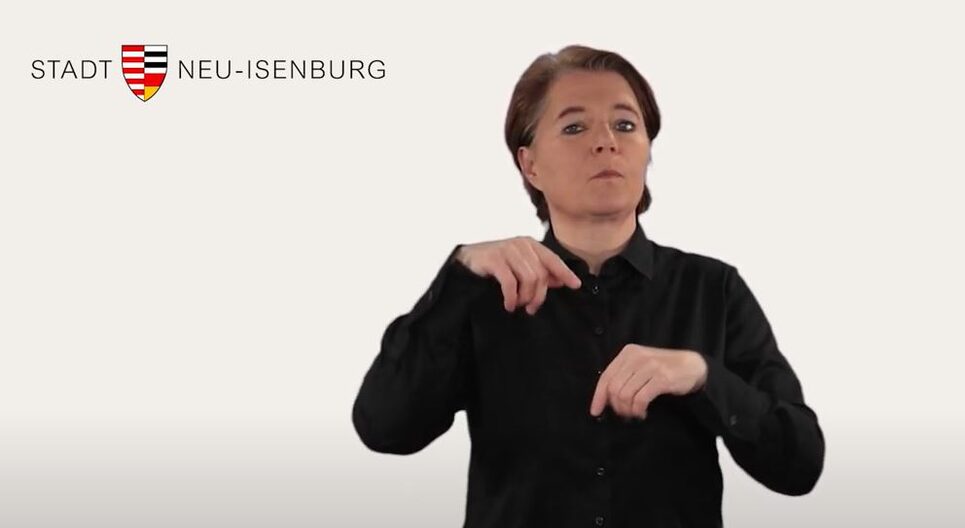 Gebärdensprache Video für die Erklärung zur Barrierefreiheit