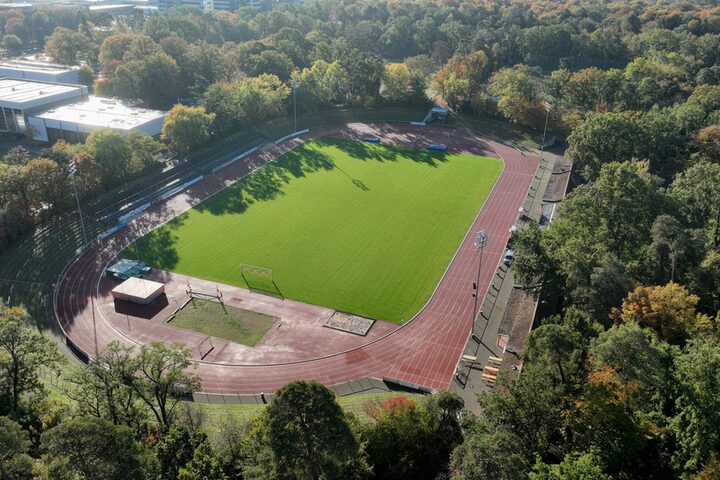 Drohnenaufnahme vom Sportpark Alicestraße