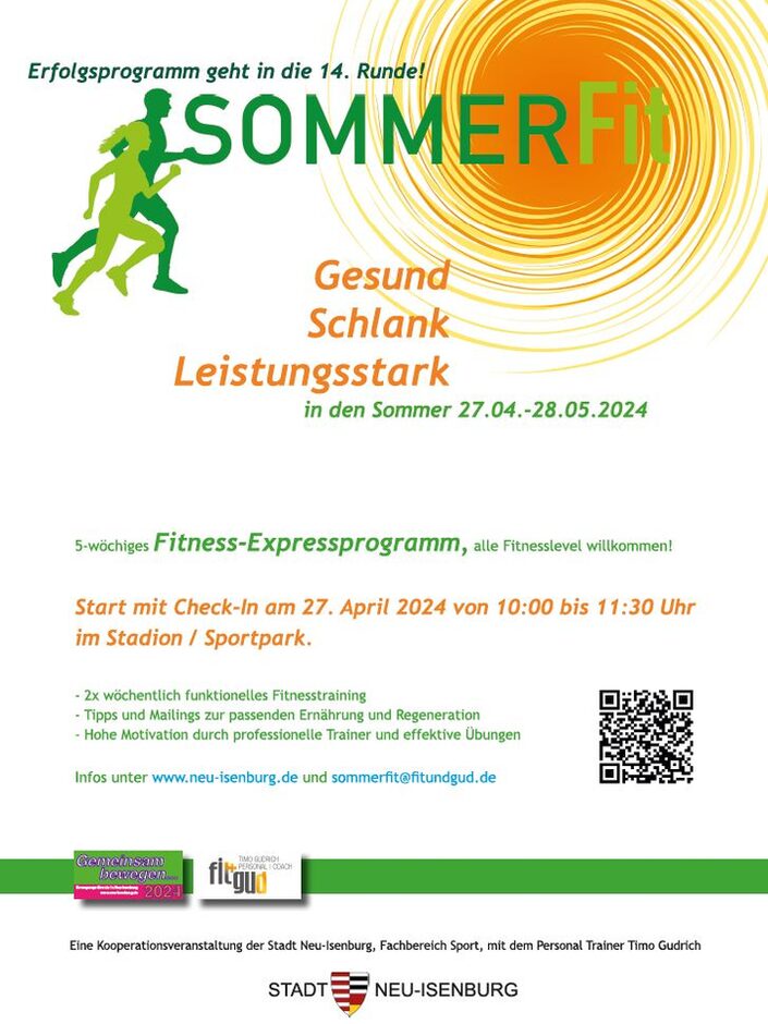 Plakat zum Fitness-Expressprogramm SommerFit