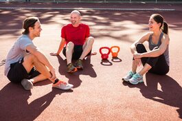 Gruppe beim Sport