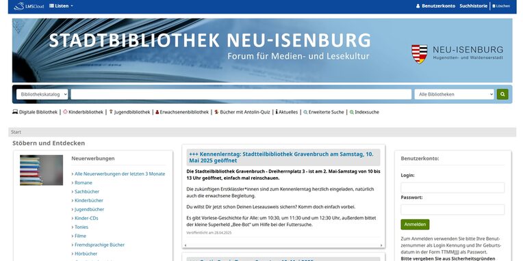 Online-Katalog Stadtbibliothek Neu-Isenburg