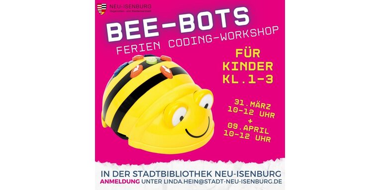 Cover Bee-Bots Ferien Coding Workshop