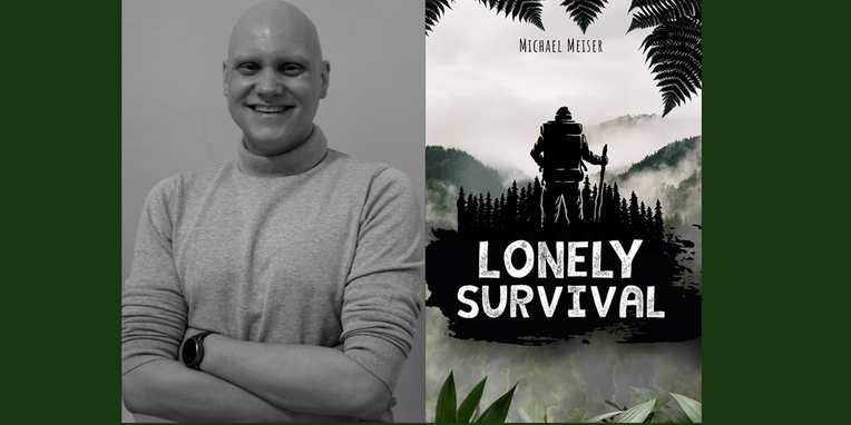 Autorenportrait Michael Meiser und Buchcover Lonely Survival