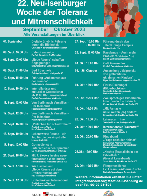 Plakat Toleranz und Mitmenschlichkeit