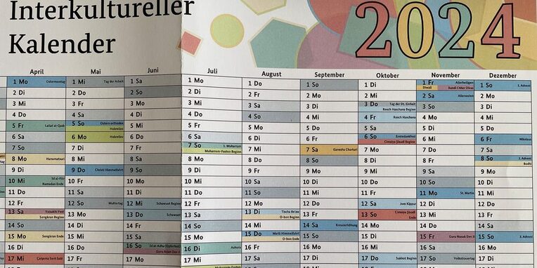 Ansicht auf den Interkulturellen Kalender