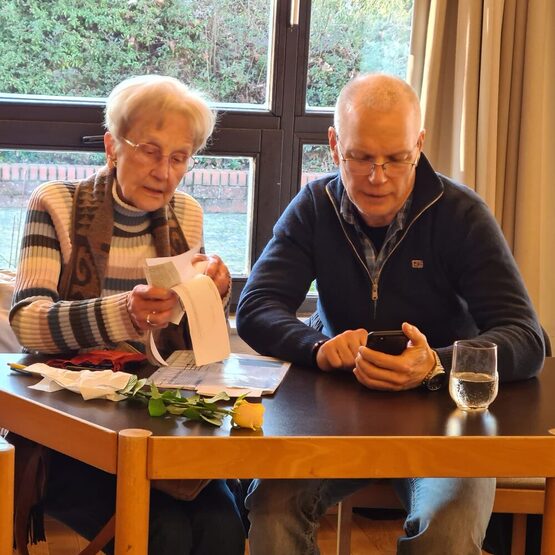 Norbert Gehring mit einer Teilnehmerin