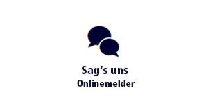 Schwarze Grafik auf weißem Hintergrund mit dem Text Sags's Onlinemelder