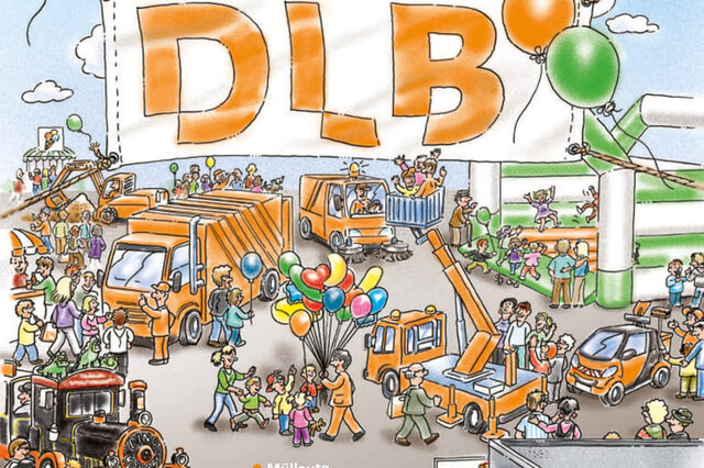 buntes Plakat zum Tag der offenen Tür beim DLB