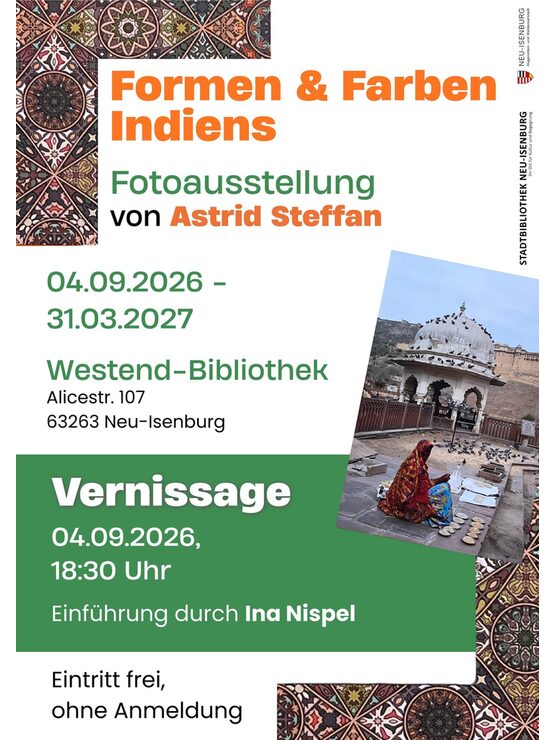 Ankündigungsflyer zur Ausstellung von Frau Astrid Steffan