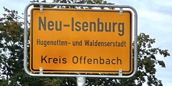 Ortsschild von Neu-Isenburg