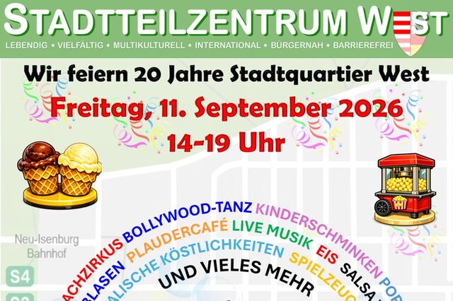Ankündigung Sommerfest Stadtteilzentrum West
