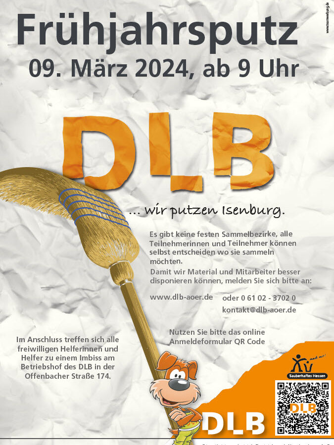 Plakat Frühjahrsputz am 9. März