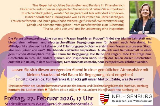 Flyer zur Frauenereihe Rückseite