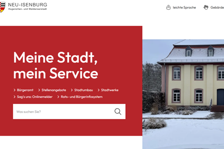 Startseite der Stadt Neu-Isenburg