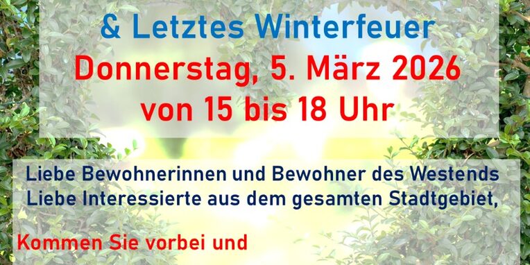 Plakatankündigung zur Veranstaltung im Stadtteilzentrum West am 5. März 2026