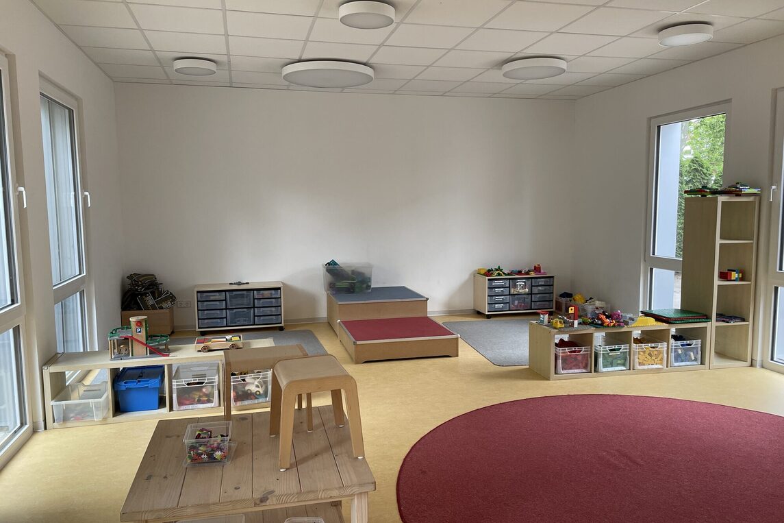 Auch im Gebäude gibt es viel Platz für die Kinder auf einer Fläche von 1.840 qm