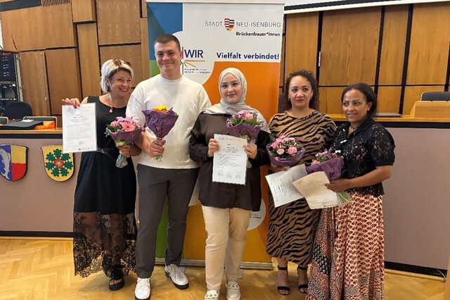 Vlnr: Valentyna Burlaka, Ivan Didenko, Bayan Raslan, Mojgan Habibi, Abebe Tsge Ketema