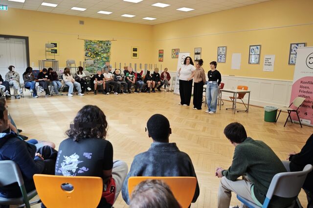 Schüler der Klassenstufen 5 und 6 während des Workshops