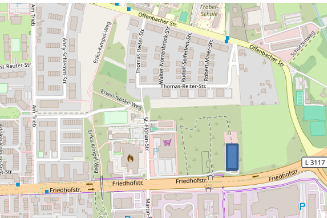 Luftbild Gemeinschaftsunterkunft an der Friedhofstraße