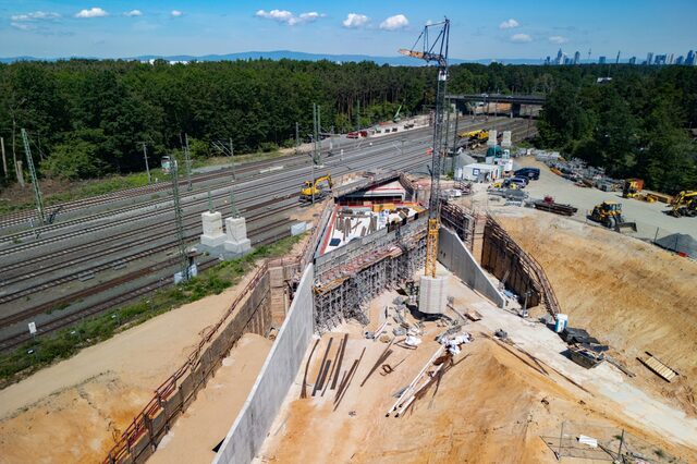 Ansicht der Baustelle