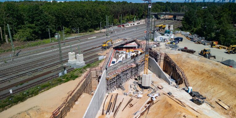 Ansicht der Baustelle