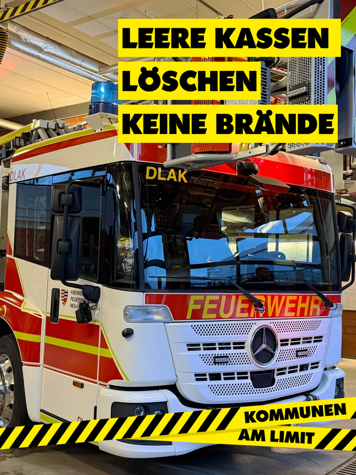 Symbolbild mit dem Hinweis "Leere Kassen fördern keine Zukunft"