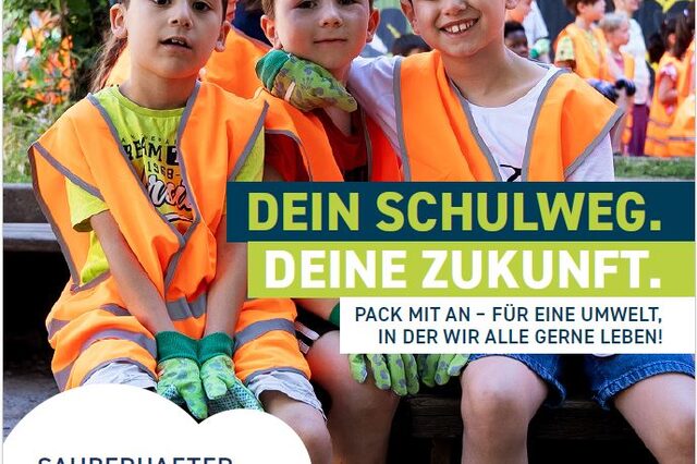 Plakat zum Sauberhaften Schulweg am 1. Juli 2025