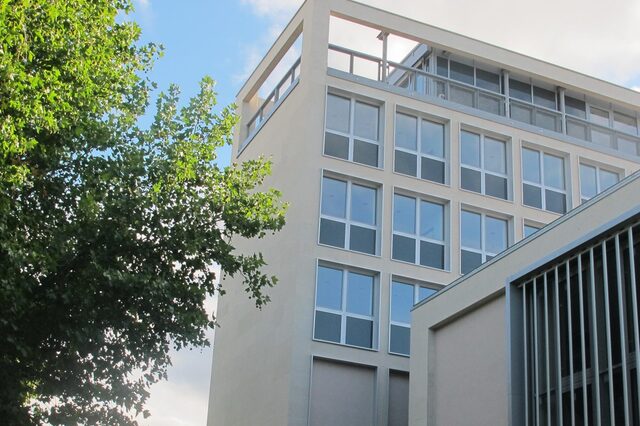 Nordansicht des Rathaus Neu-Isenburg