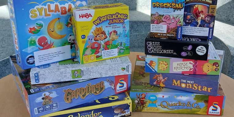 verschiedene Spiele können ausprobiert werden