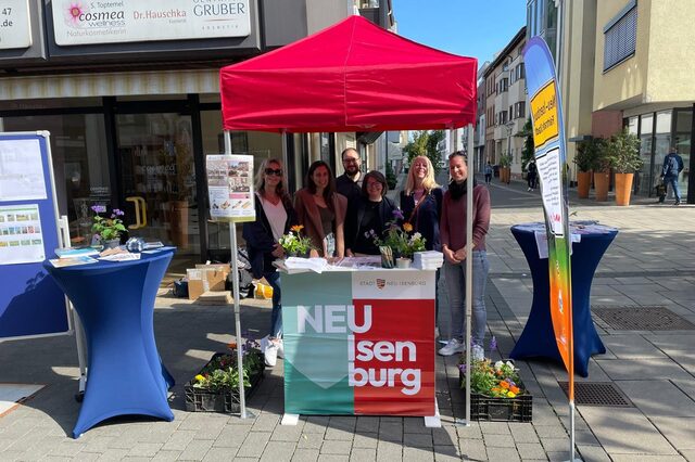 Infostand anlässlich des Tages der Städtebauförderung in der Fußgängerzone