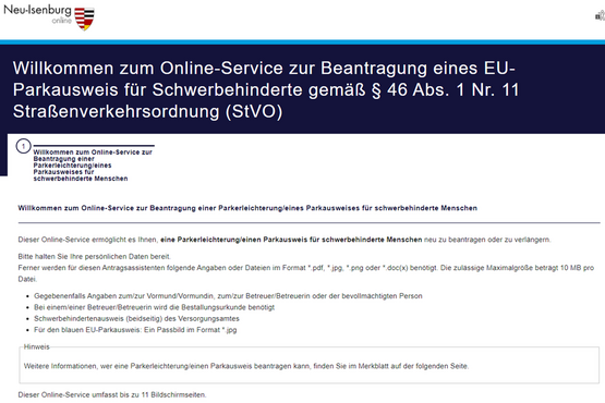 Parkausweis fuer Schwerbehinderte