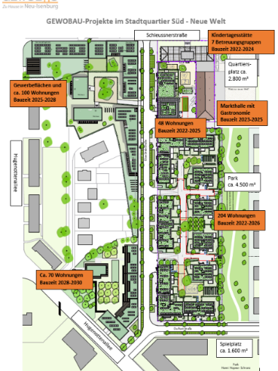 Plan Stadtquartier Sued