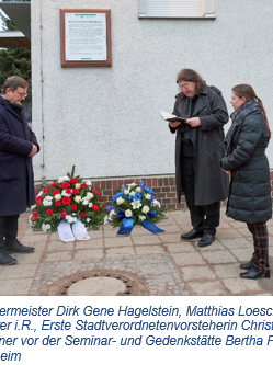 Gedenkveranstaltung Bertha Pappenheim Gedenkstaette