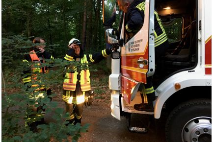 Niels Ulrich nach einem Waldbrandeinsatz