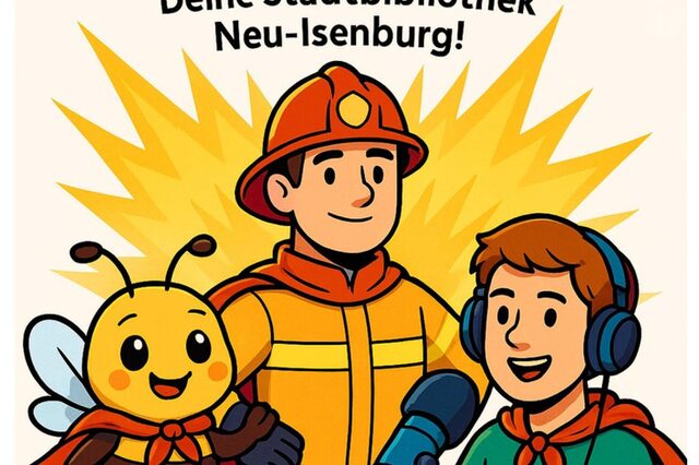 Die symbolischen Feuerwehrhelden vereint