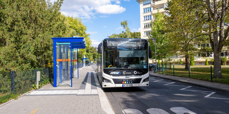 Umbau der Bushaltestelle in Gravenbruch