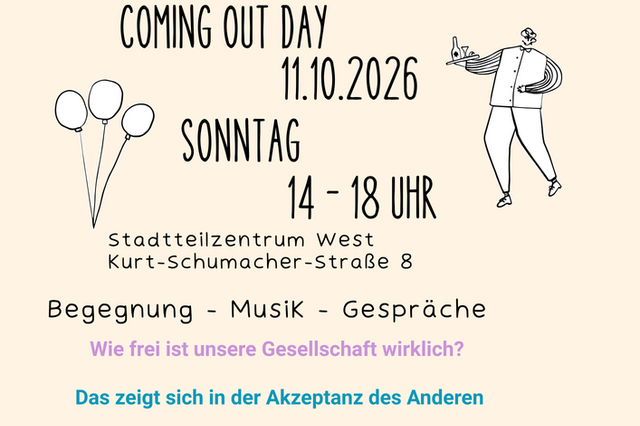 Flyer zum Coming Out Day in Neu-Isenburg