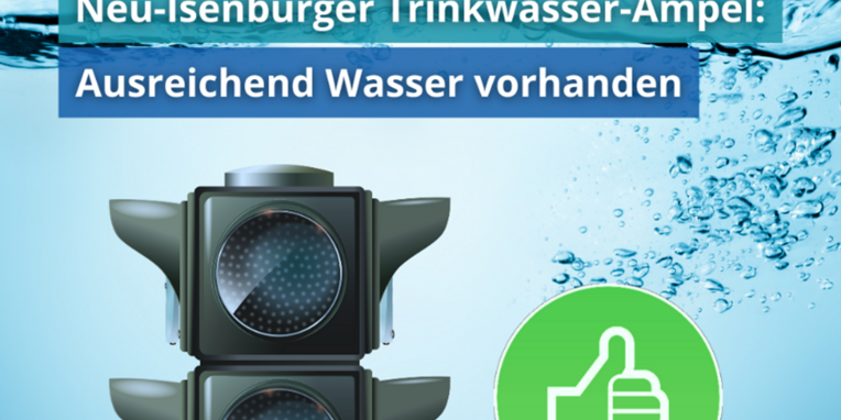Die Neu-Isenburger Trinkwasser-Ampel steht wieder auf Grün.