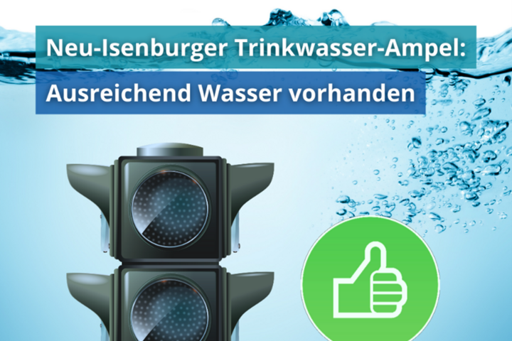 Die Neu-Isenburger Trinkwasser-Ampel steht wieder auf Grün.